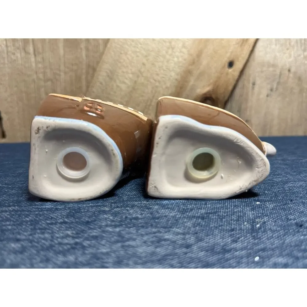 Cracker Barrel Pirate Ship Salt and Pepper Shakers Ceramic Set